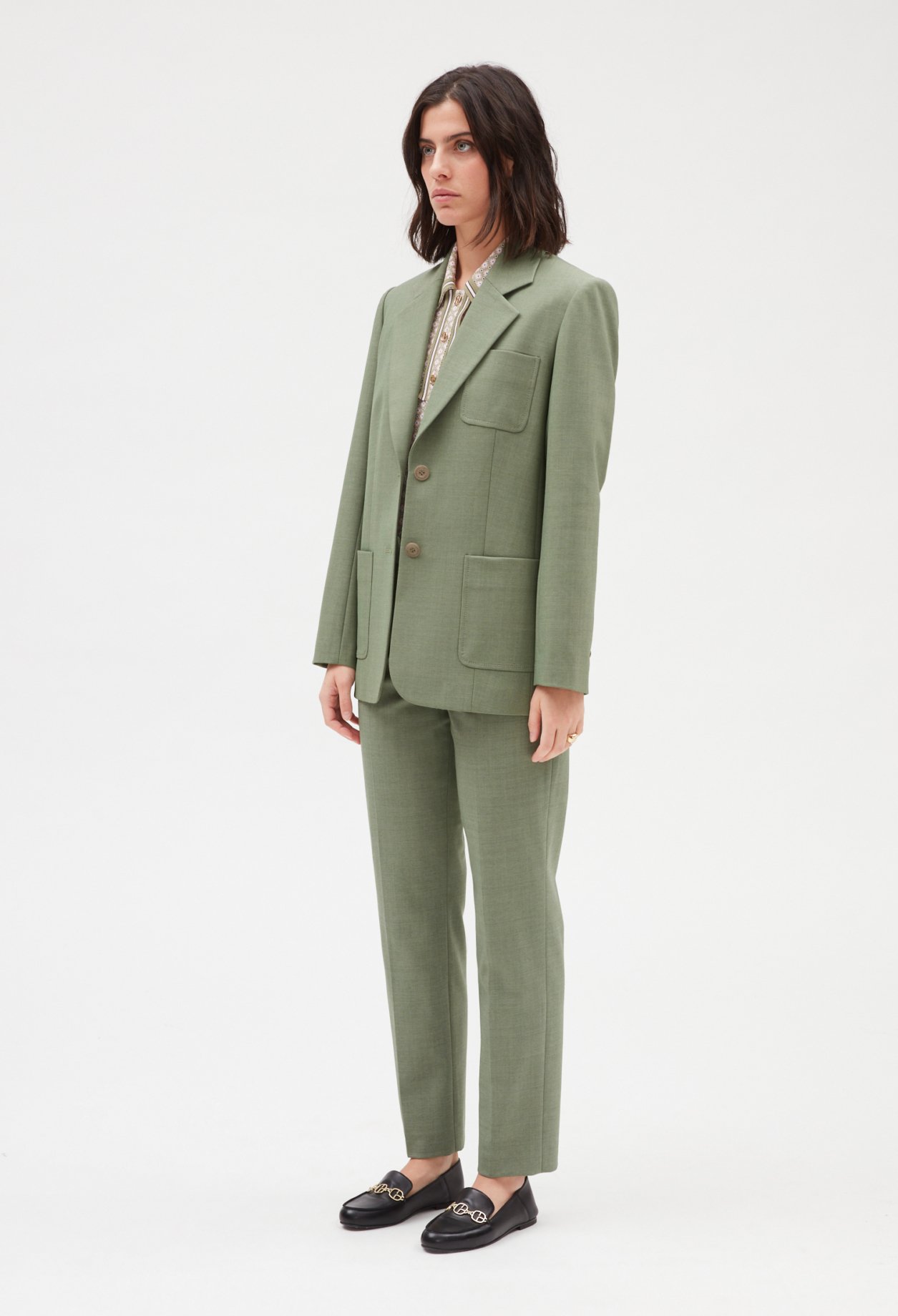 Veste tailleur kaki
