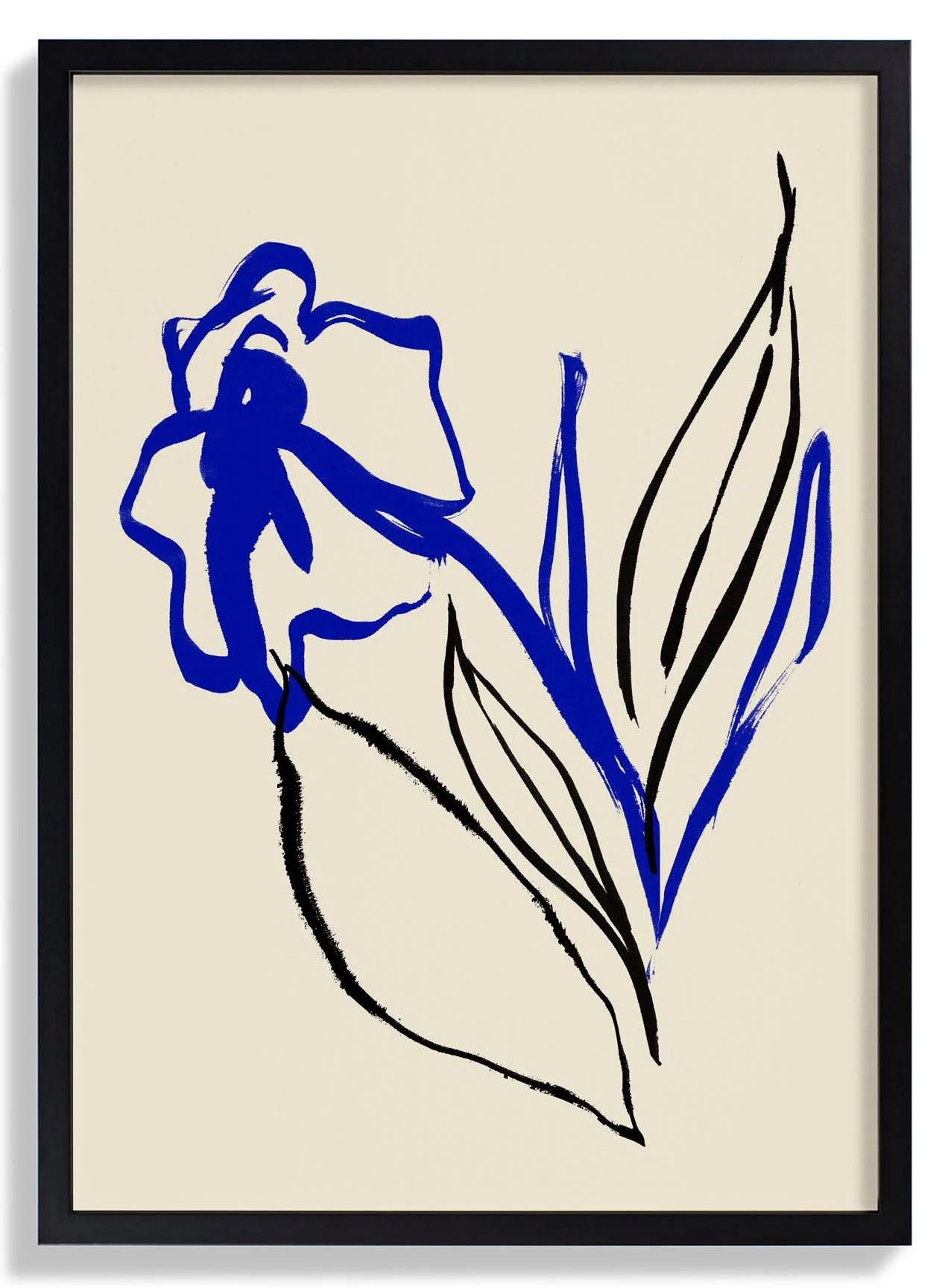 Blaue und schwarze Linien