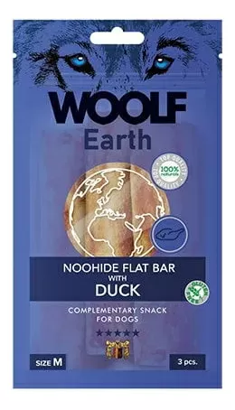 Woolf Earth Noohide flat bar duck - M - 3 stk.
