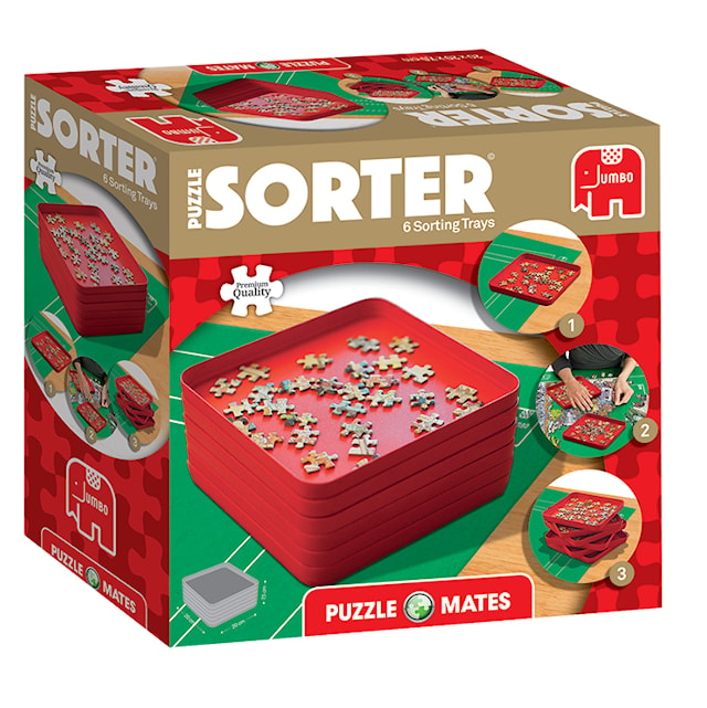 Puslespillsorterer med 6 brett, Jumbo
