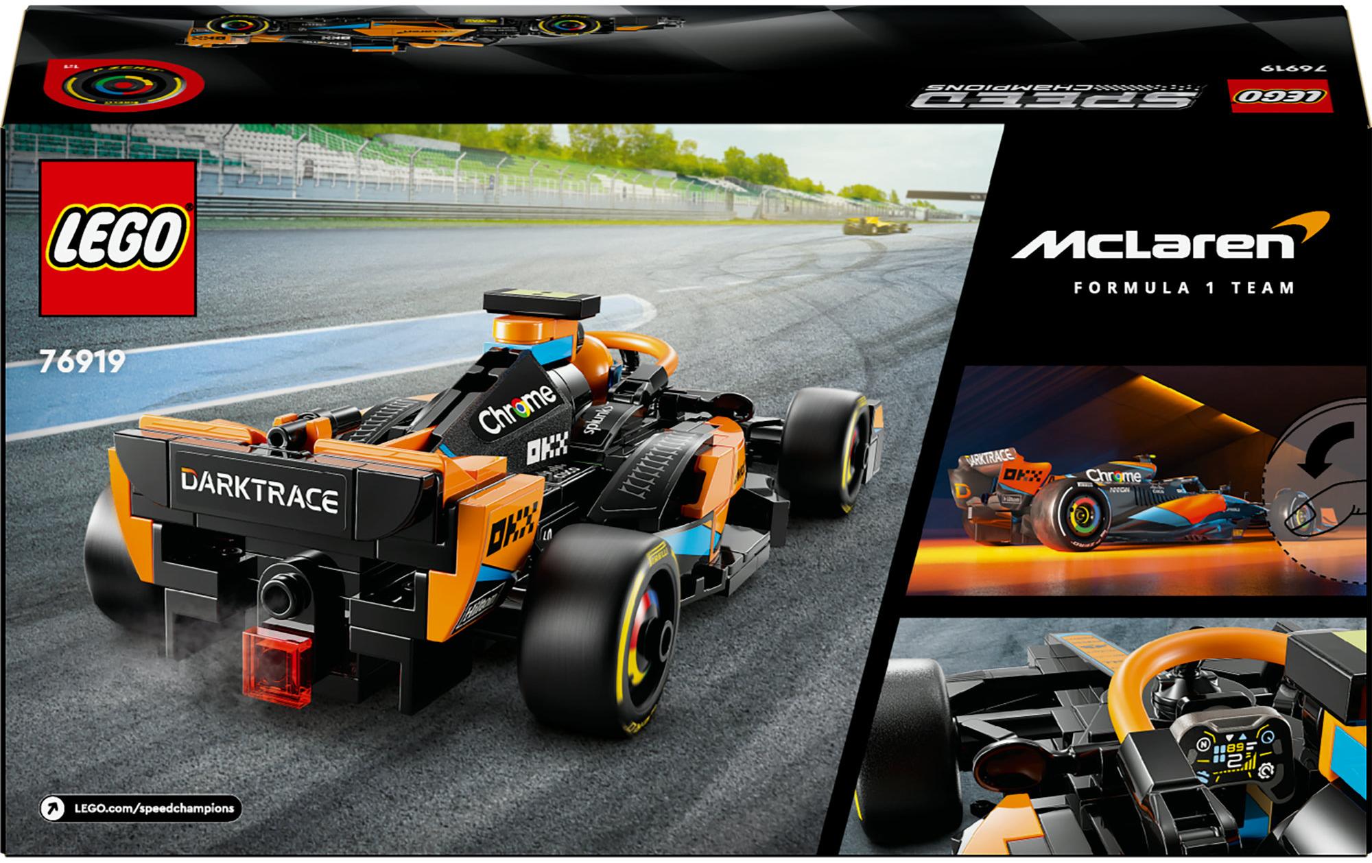 Speed Champions McLaren Formel-1 Rennwagen 2023 76919Spielzeugauto zum Sammeln, Bauen und Spielen