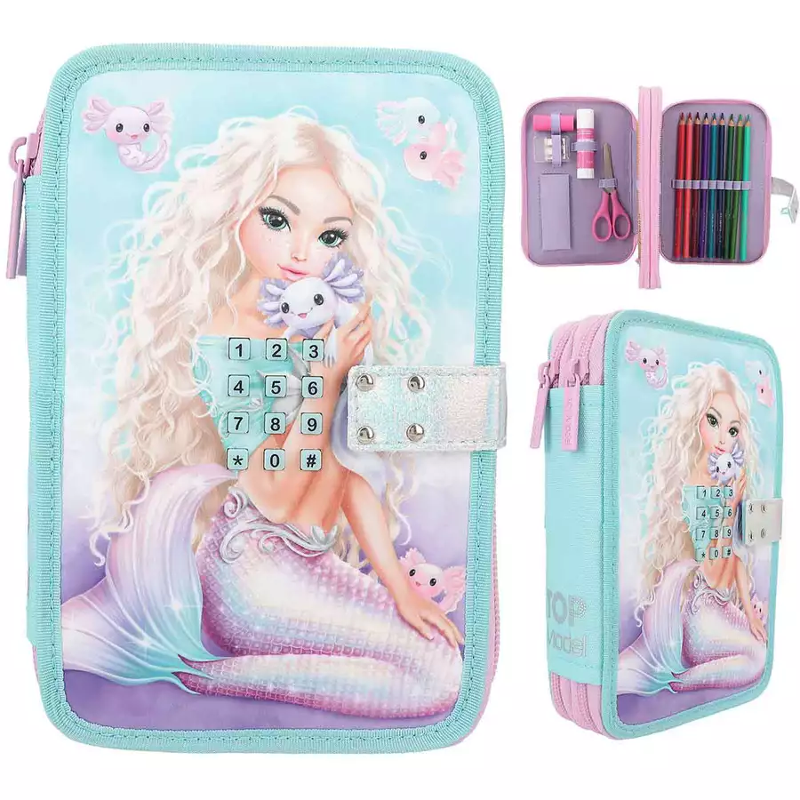 Depesche Federtasche mit Code MERMAID TOPModel 20 x 13,5 x 6 cm türkis