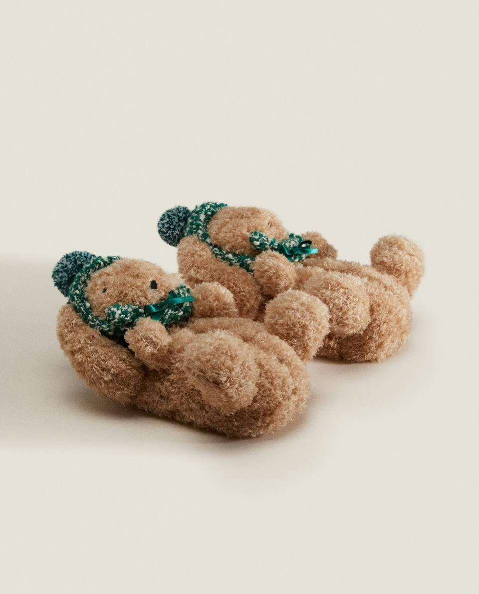 Pantufas de coelhinho de Natal