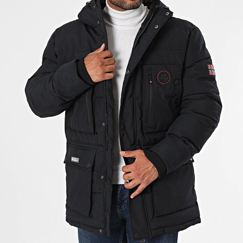 Parka Capuche Bleu Marine