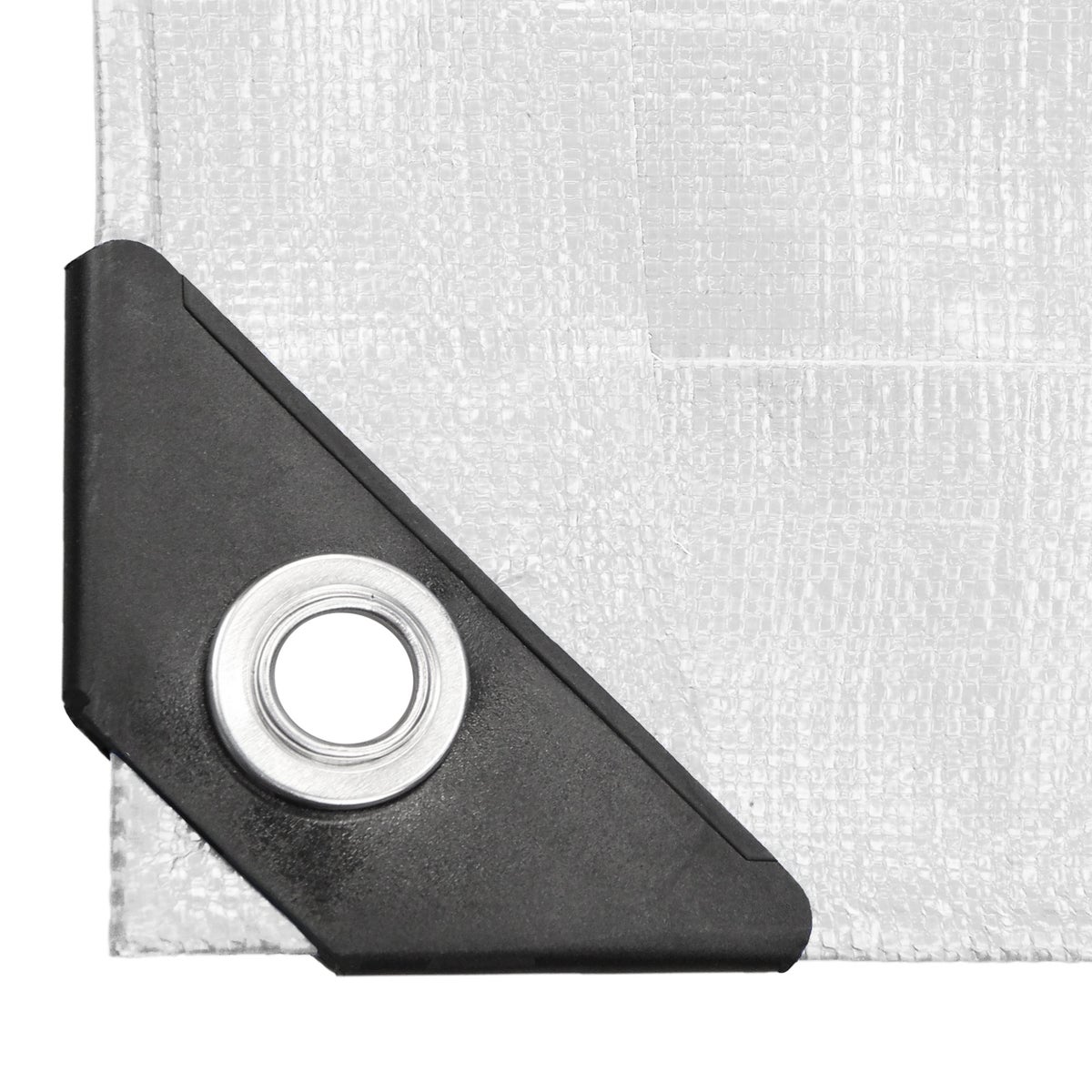 ECD Germany Afdekzeil met ogen, 2x3 m, 6 m², 180 g/m², wit, polyethyleen, schimmelwerend, waterdicht, scheurvast, beschermhoes, boothoes, tuinhoes, houten hoes, hoes voor tuinmeubelen, zwembad, auto