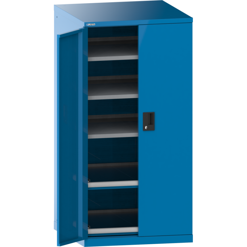 LISTA - Armoire à tiroirs H 145 x L 71,7 x P 75,3 cm KEY Lock - 3 tiroirs amovibles et 2 extensibles - charge 200 Kg