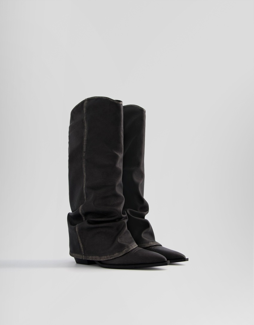 Botas de cowboy dobráveis