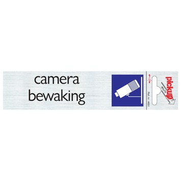 Pickup Alu deurbordje camera bewaking 165x44 mm
