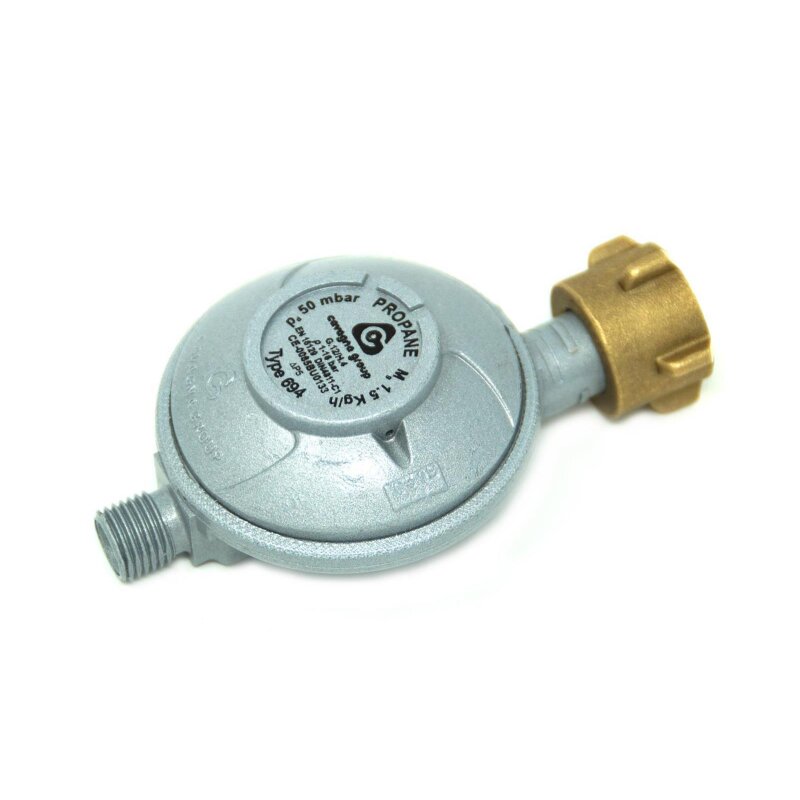 Cavagna Gasdruckregler Typ 694 - 50mbar 1,5kg/h - G.12 -> G 1/4 LH