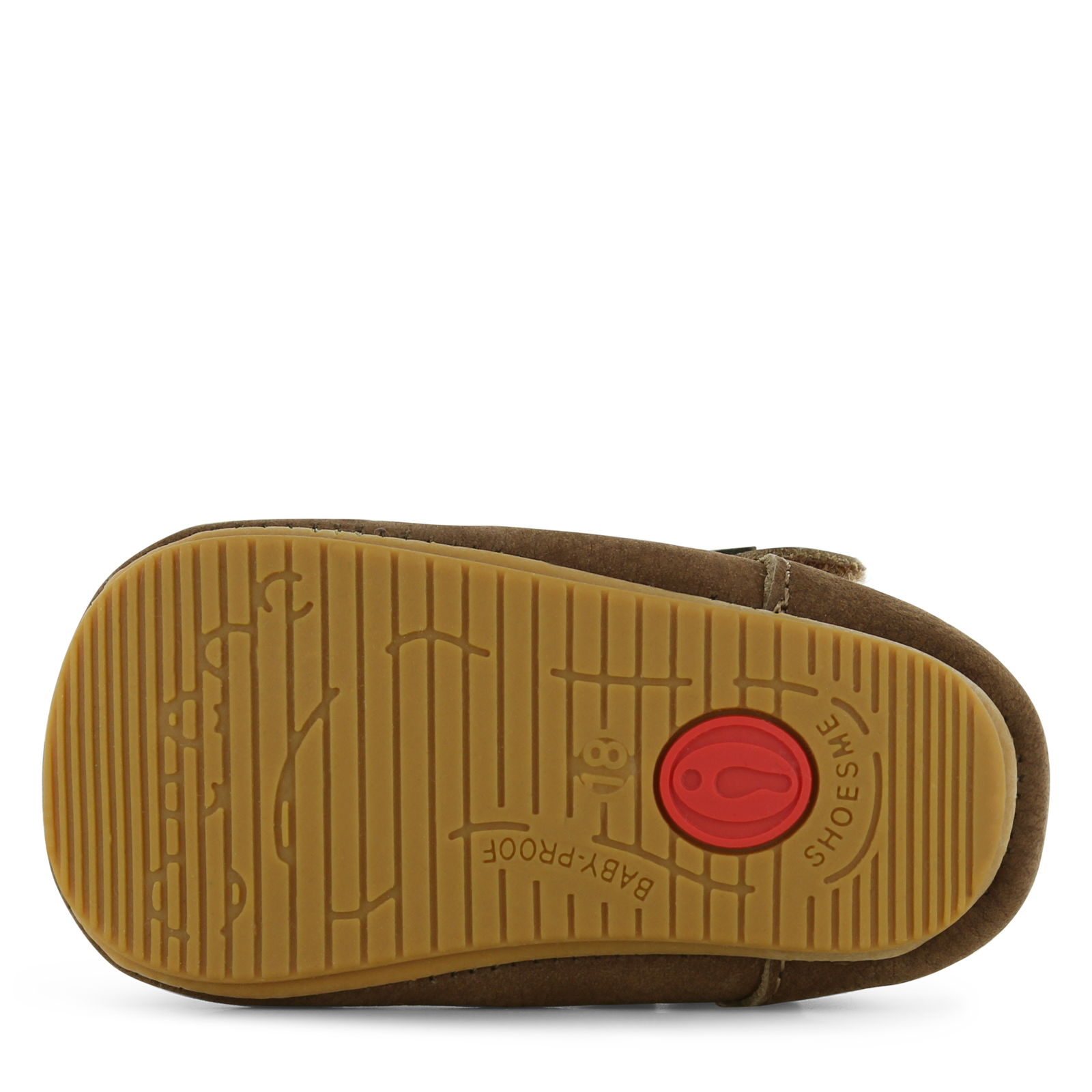 Shoesme bruin BABY-PROOF® T-band schoentje Leer, Nubuck | Uni schoenen