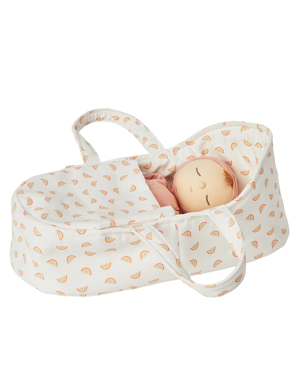 Puppentragetasche DINKUM - RAINBOW (35cm) in creme