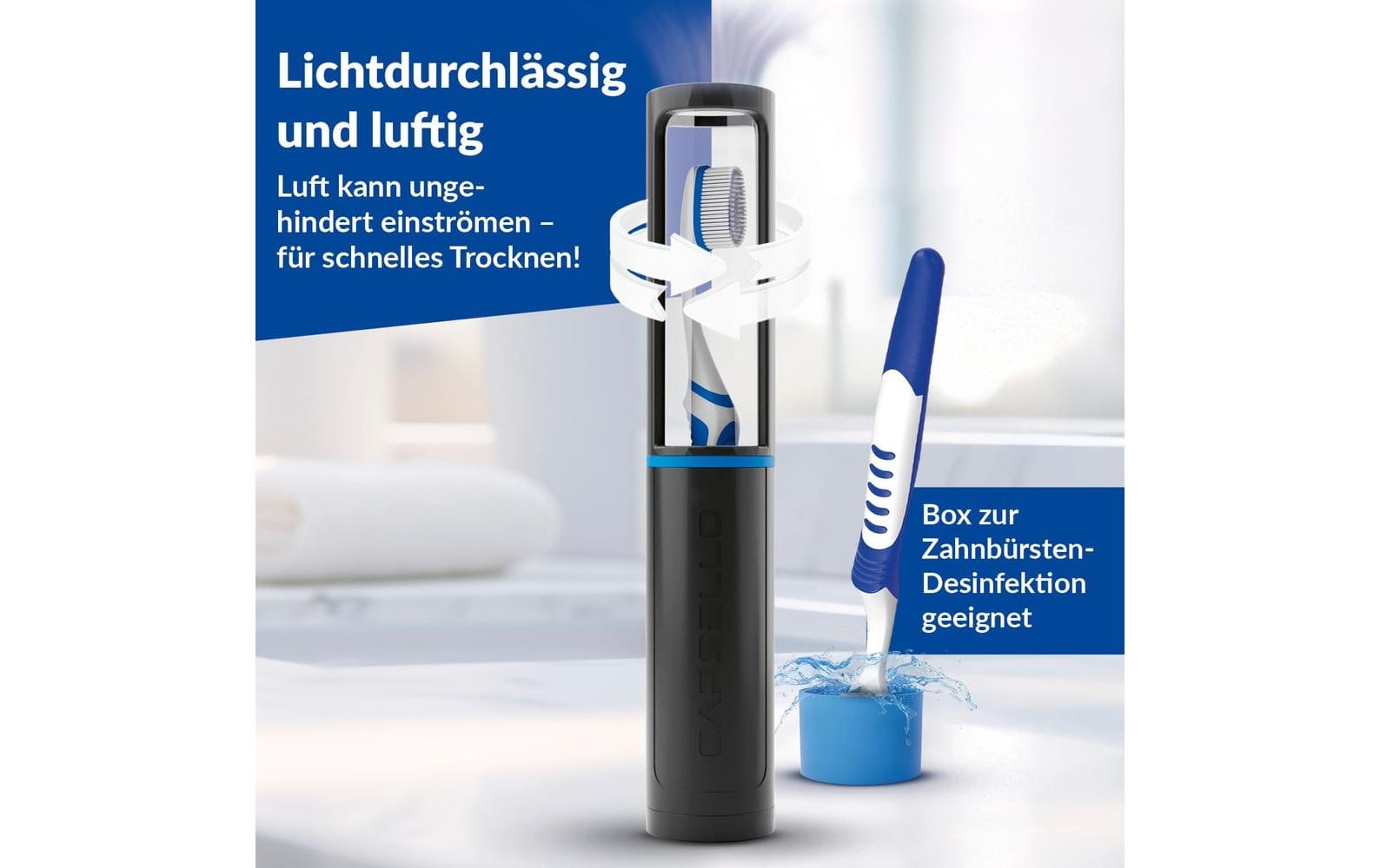 Zahnputzbecher Schwarz/TransparentZahnbürstenbox