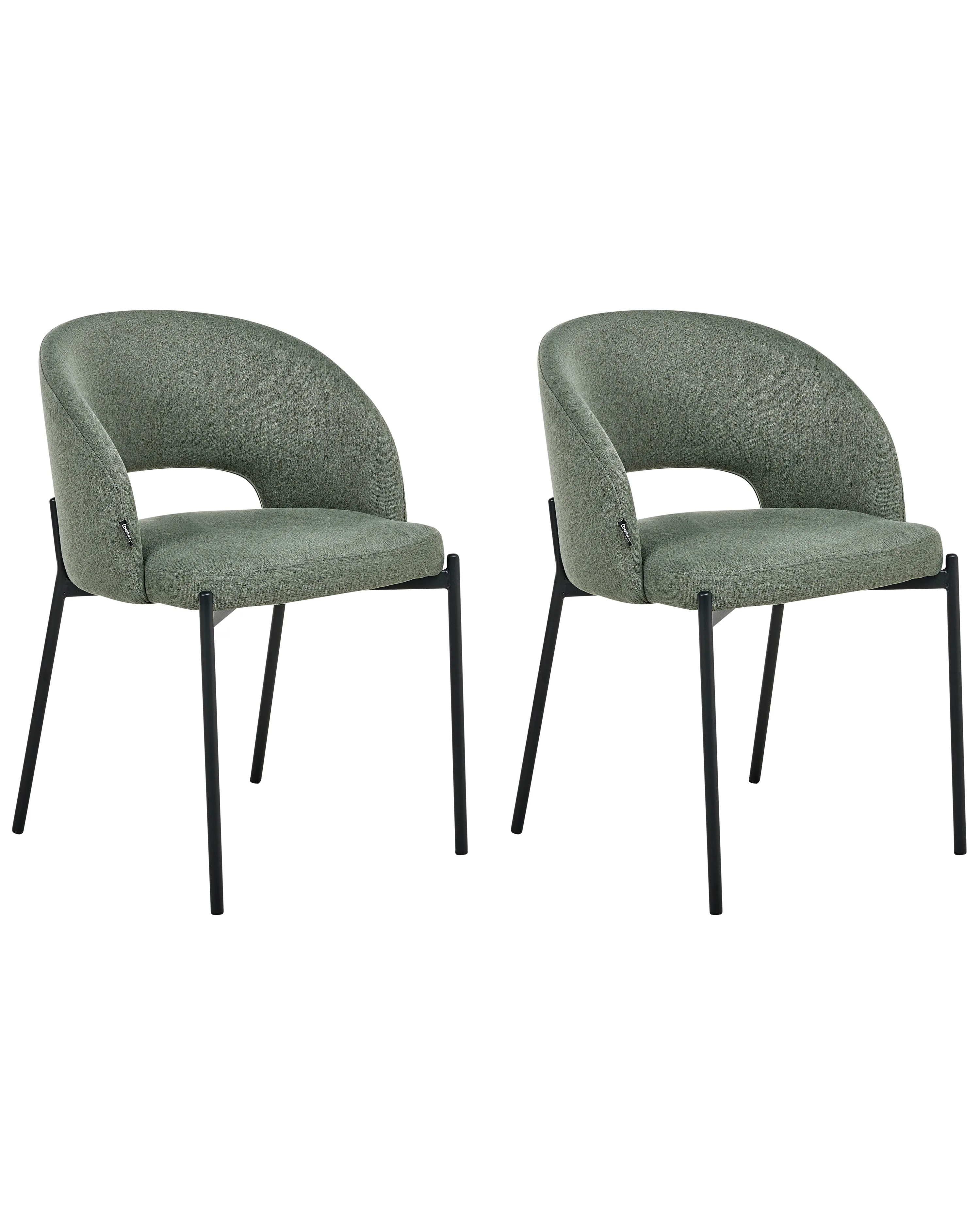 Set van 2 eetkamerstoelen PENNY Stof Donkergroen