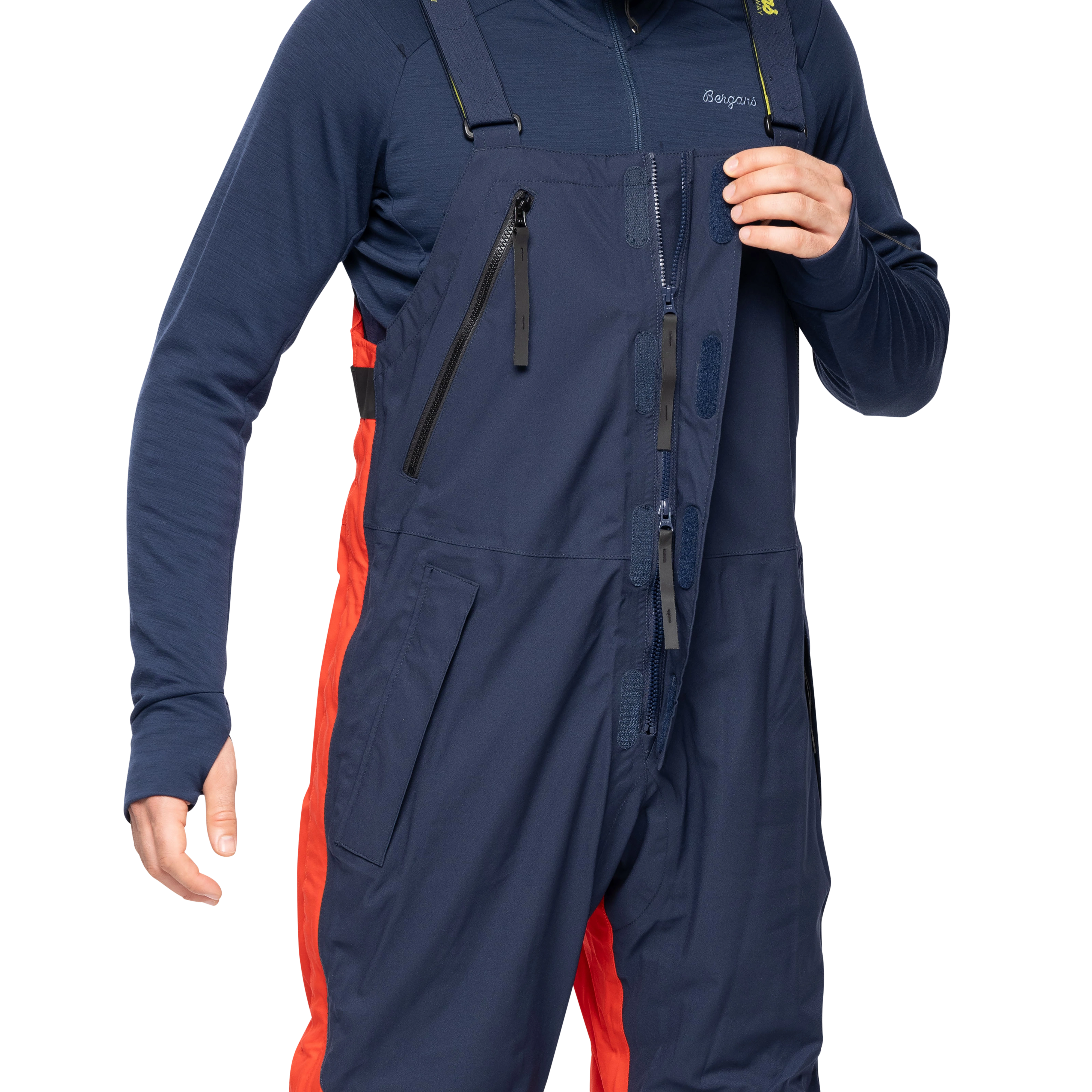 Arctic Expedition Salopette Navy / Bright Red