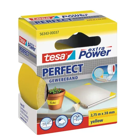 tesa Gewebeband Perfect gelb 2,75m x 38mm