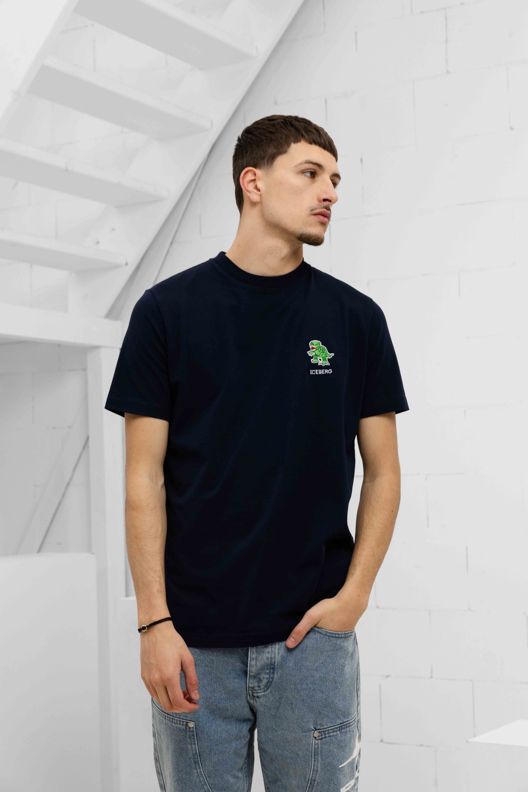 Iceberg 5D F015 Jersey T-Shirt Heren Donkerblauw