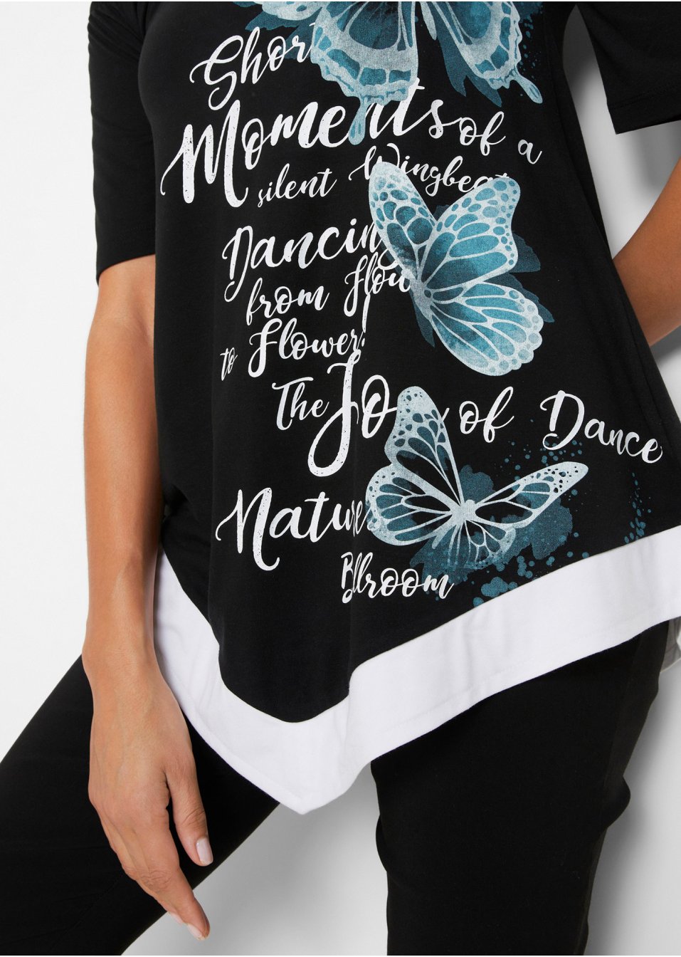 T-shirt à épaules dénudées avec imprimé