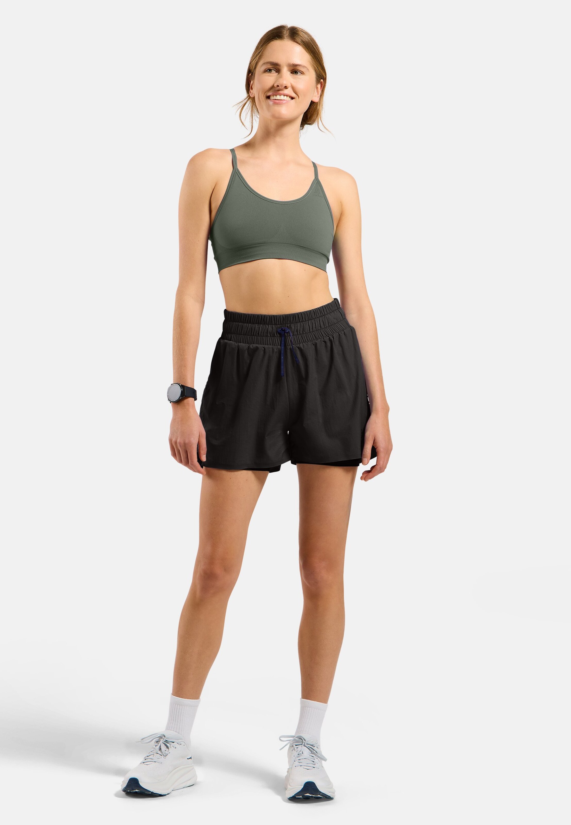Seamless Wende-Sport-BH mit sanftem Halt in shadow - grey melange