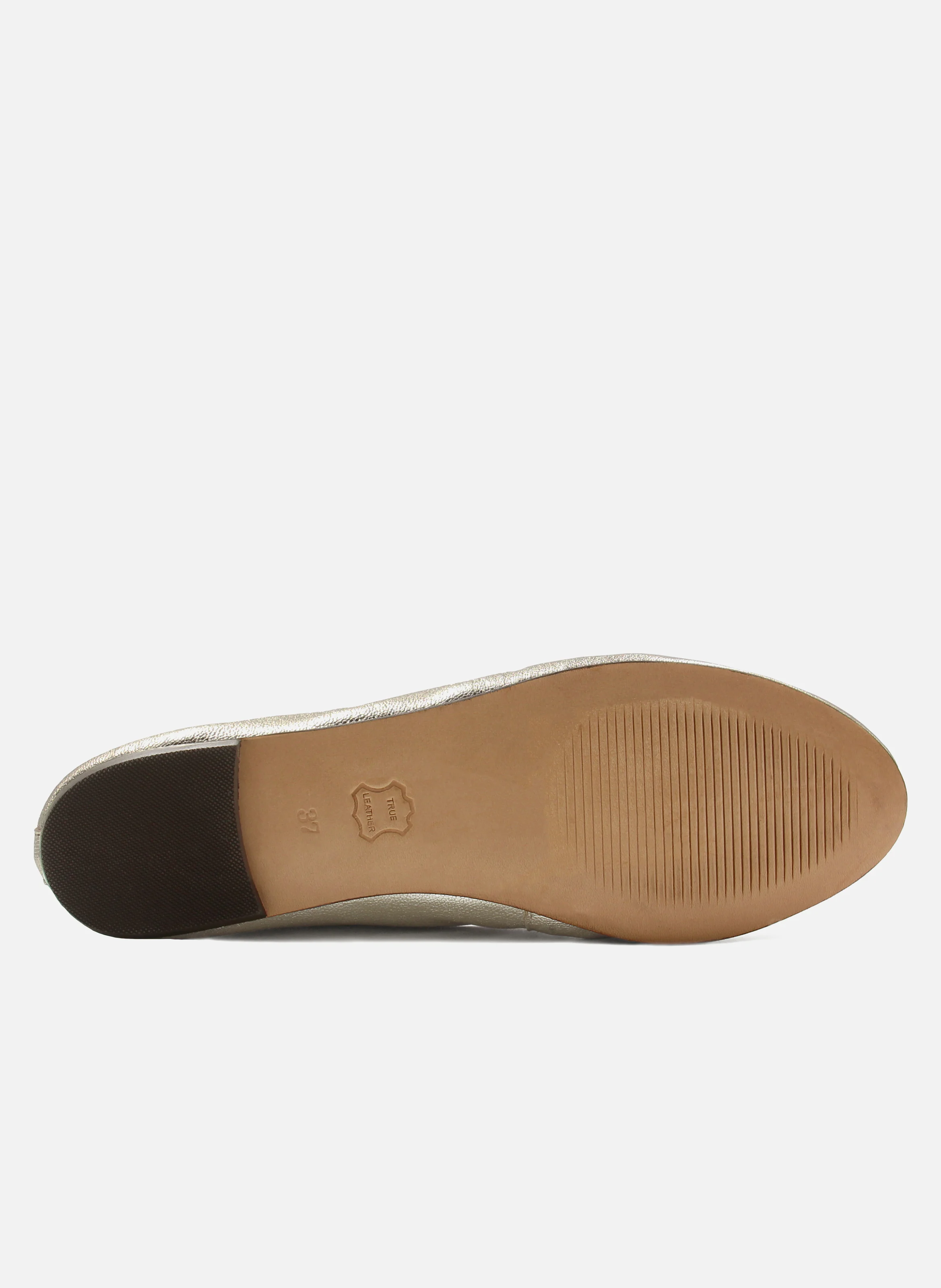 Ballerines classiques cuir métallisé | Doré