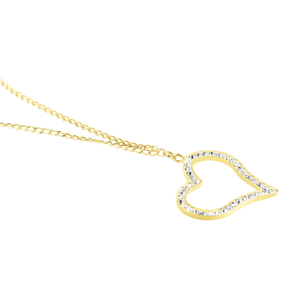 Collier Sallie Or Jaune Strass