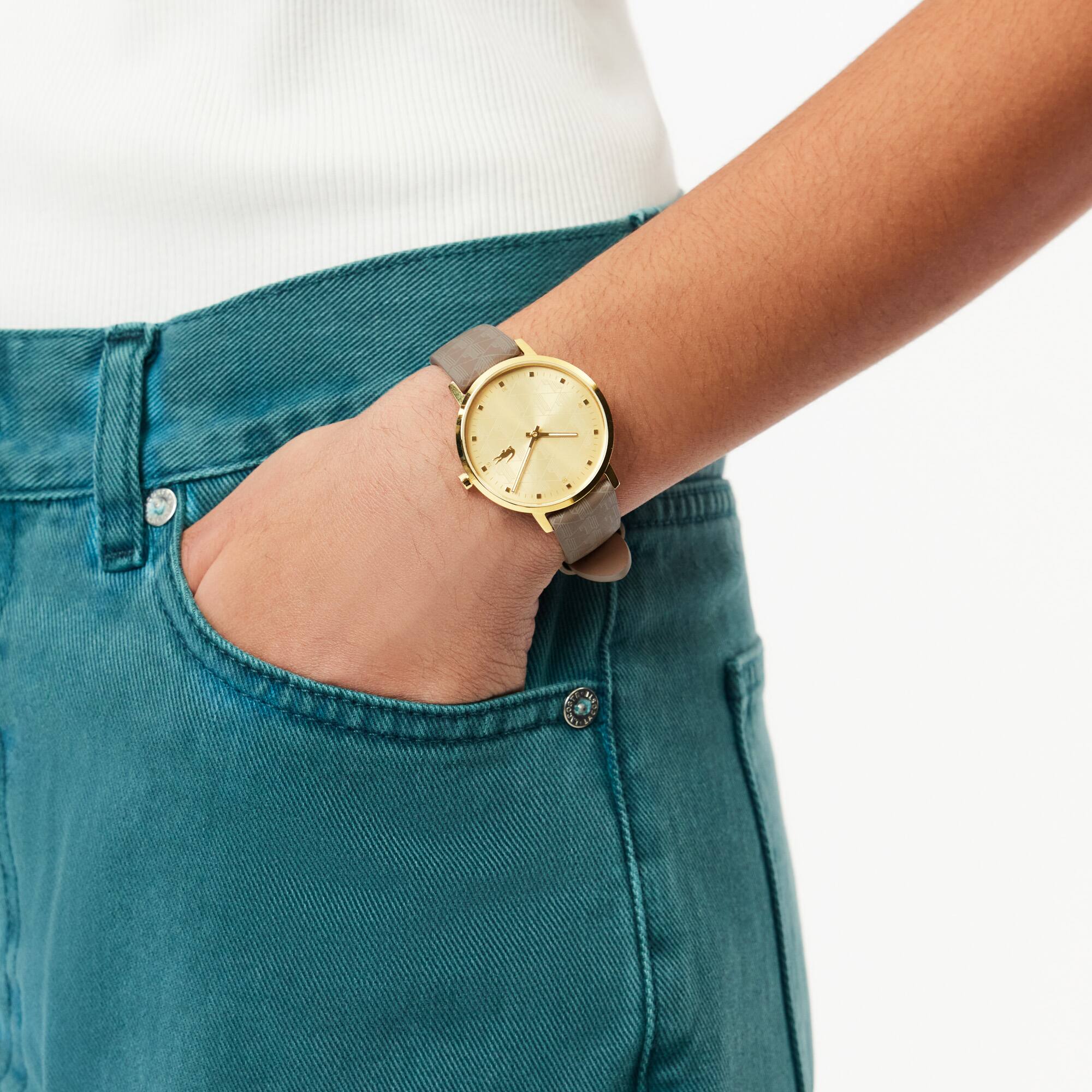 Crocorigin Dreizeigeruhr aus Leder Uhren - Weiss - Lacoste - Damen