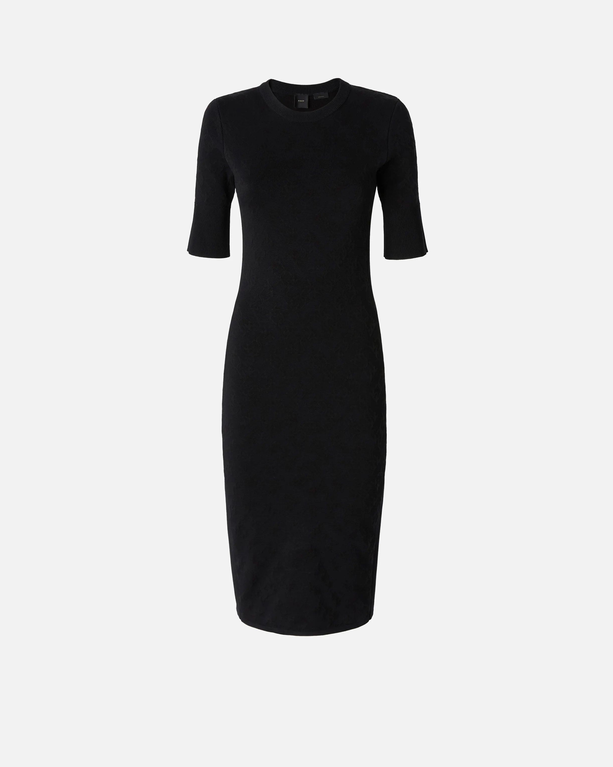 Robe midi ajustée | Noir