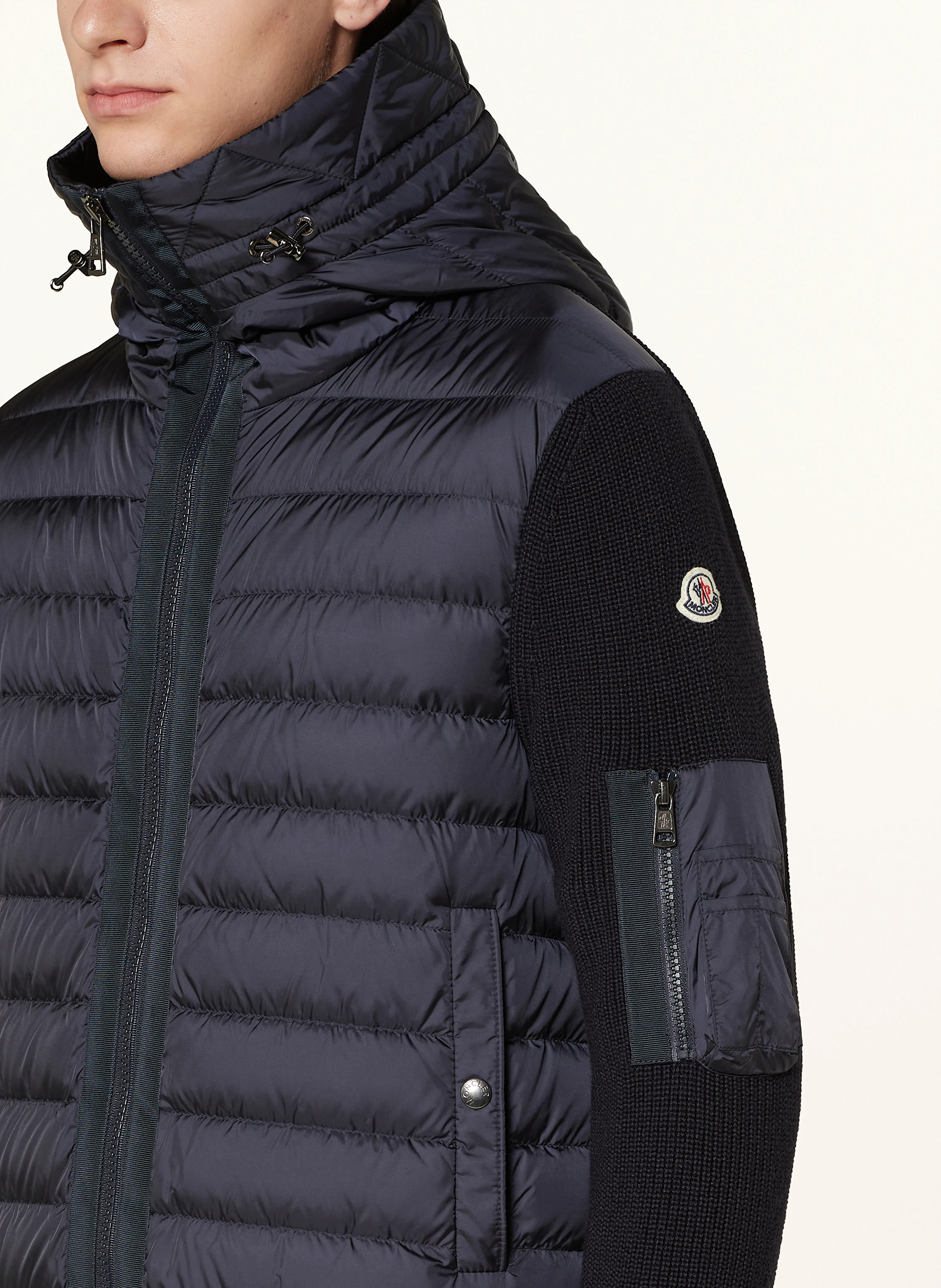 MONCLER Daunenjacke im Materialmix