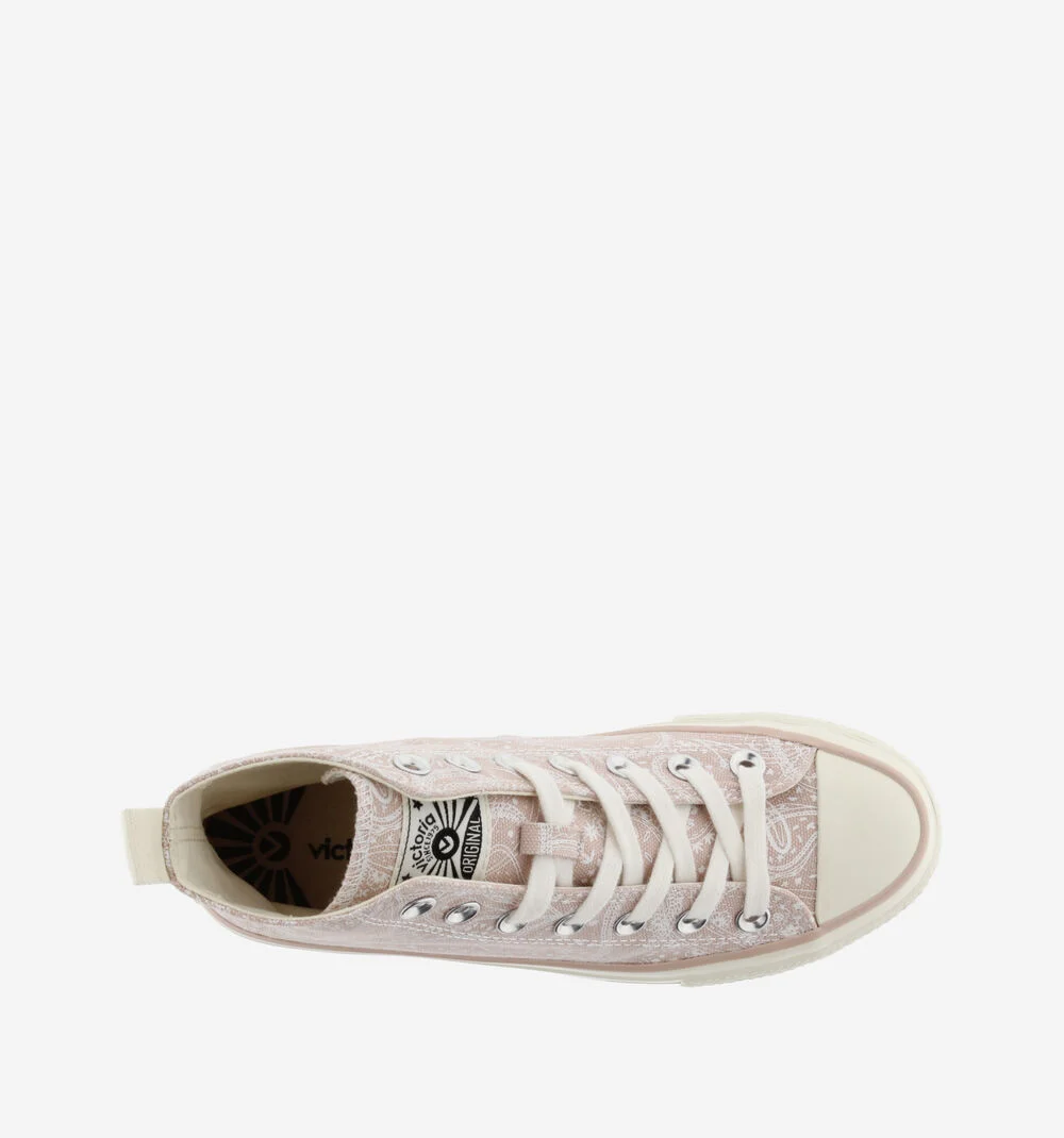 TRIBU BRILLO BANDANA TOILE BRILLANT Baskets montantes imprimé bandana NUDE