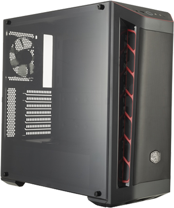 Cooler Master Ltd MasterBox MB511 Noir/Rouge - Avec fenêtre
