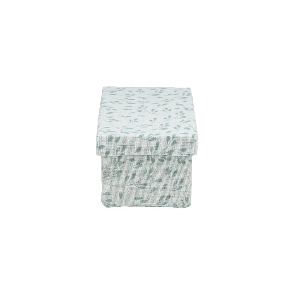 Boîte de rangement en carton et coton 24,5x13xH10cm modèle 2 - Taille S