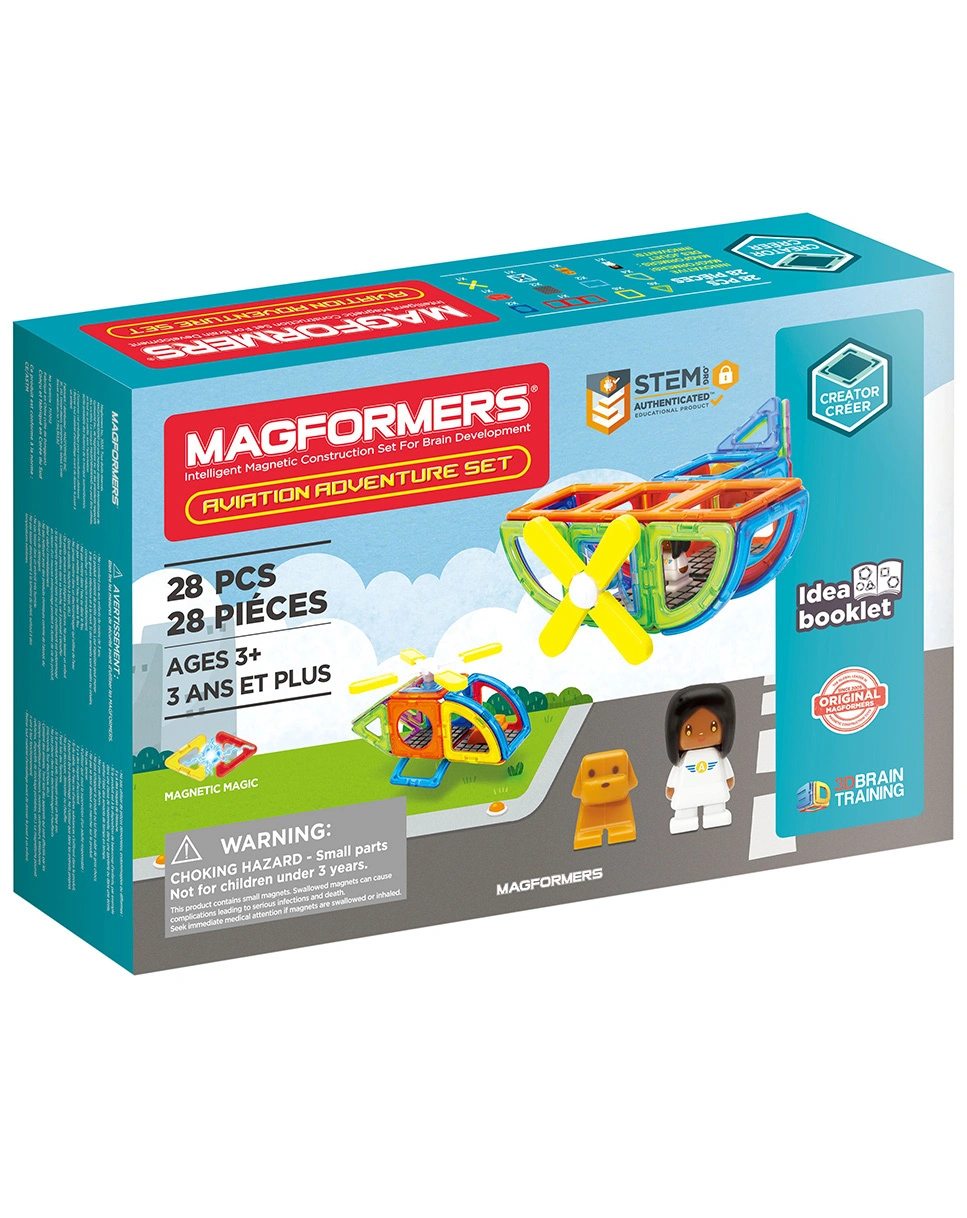 Magnet-Bausatz MAGFORMERS 278-83 AVIATION ADVENTURE SET 28-teilig