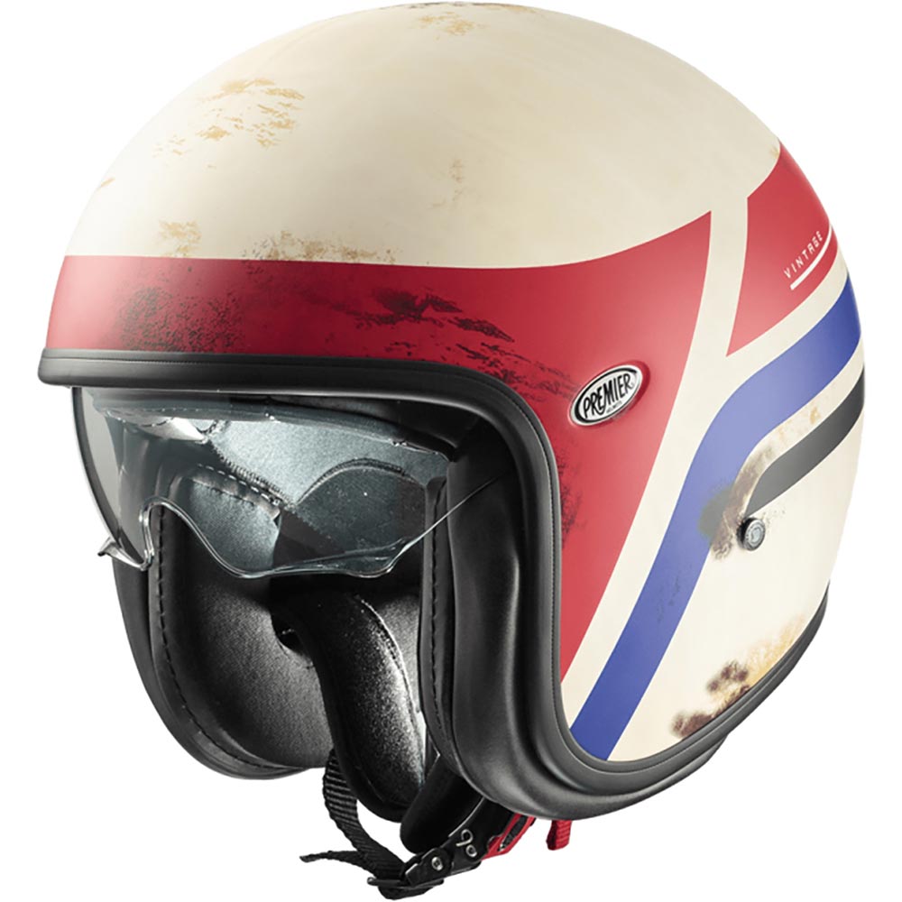 premier - Casque Vintage K Blanc / Rouge / Bleu / Mat