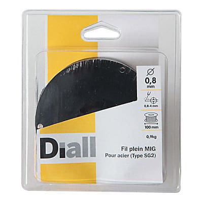 Bobine fil plein acier MIG 0.8 mm Diall 5kg