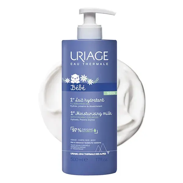 Loção Hidratante Facial e Corporal Uriage Baby 1st 500ml