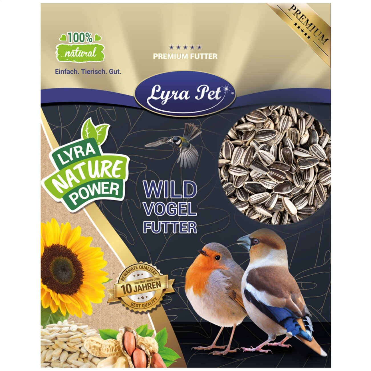 Lyra Pet Sonnenblumenkerne gestreift 10 kg