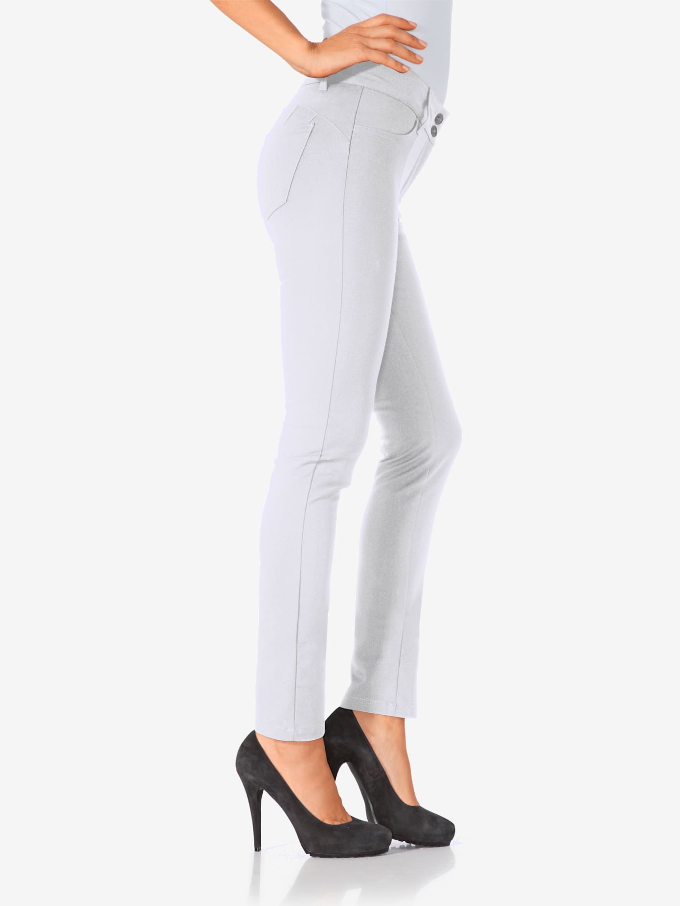 Pantalon effet ventre plat coupe skinny