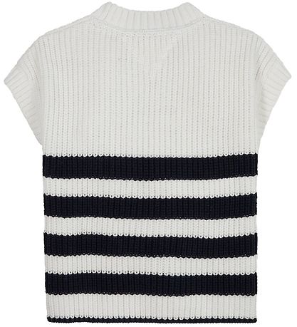 Tommy Hilfiger Weste - Nautisch Striped Weste SLVLS - Altes Weiß