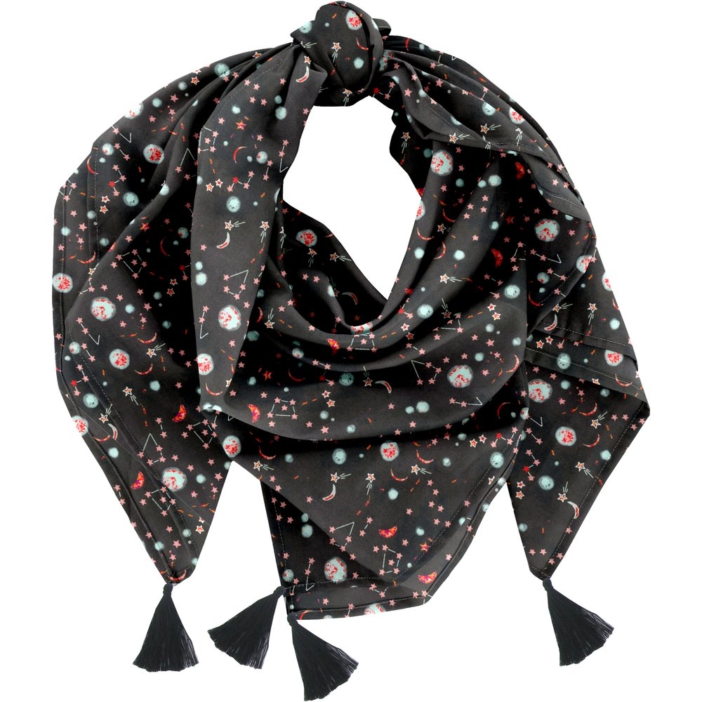 Foulard Pompon Constellations