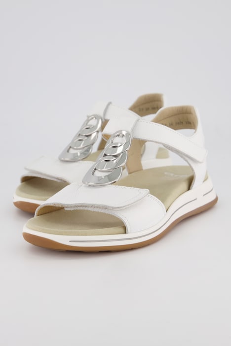 ara Leder-Sandalen, Klettverschluss, Komfortweite