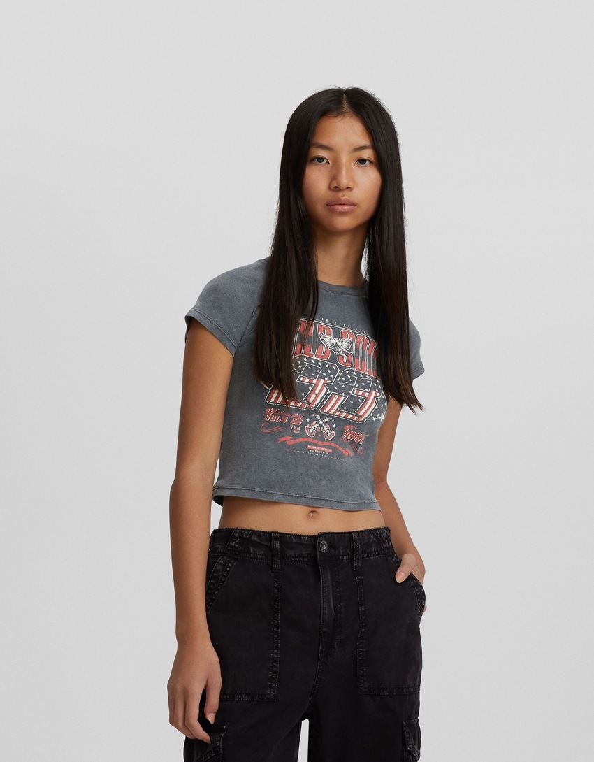 Camiseta de manga curta com estampa