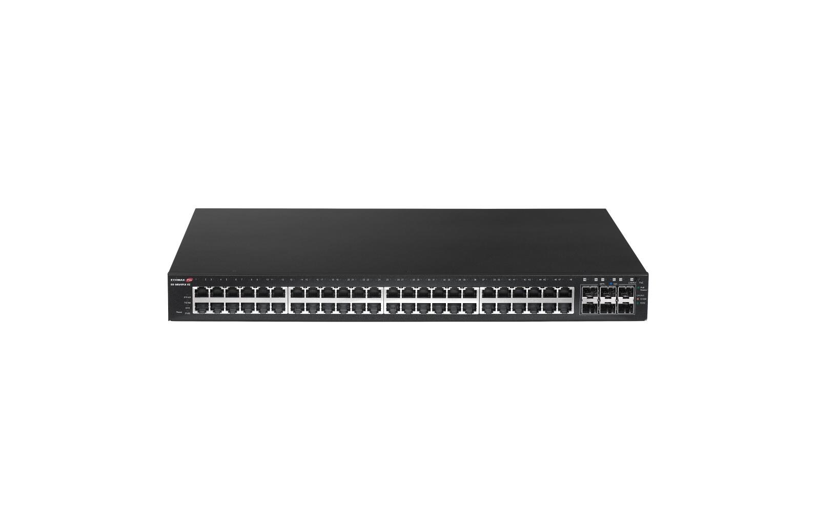 PoE+ Switch GS-5654PLX V2 54 Port<br>54-Port Gigabit PoE+ Web Smart Switch mit grosser Reichweite und 6 SFP+ 10G Ports