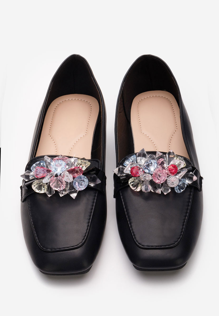Mocassins élégants femme noirs Anicuta