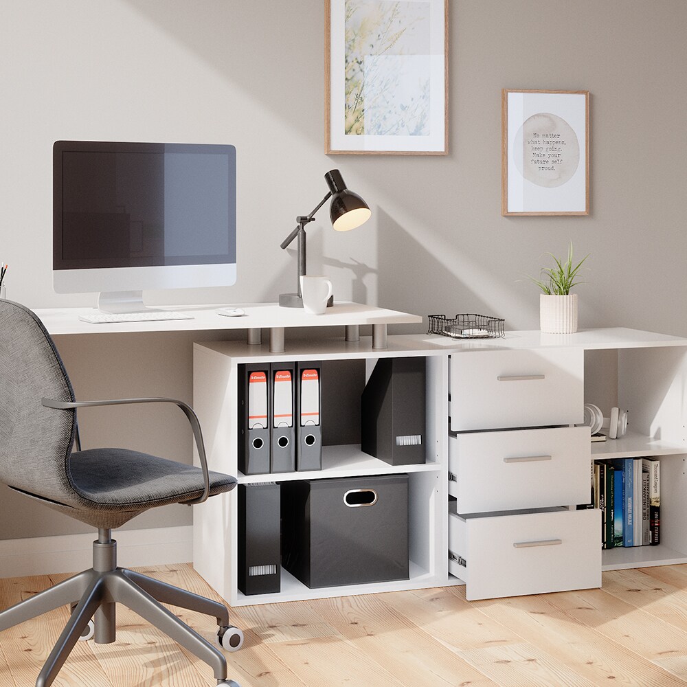 Vicco Eckschreibtisch Schreibtisch Bürotisch Dante Winkelschreibtisch PC-tisch