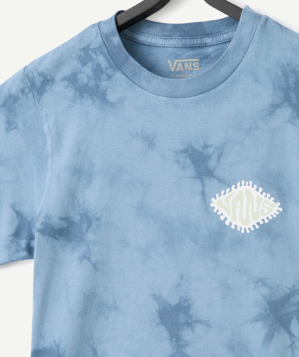 VANST-SHIRT GARÇON EN COTON BLEU DÉLAVÉ TRIED AND TRUE AVEC LOGO