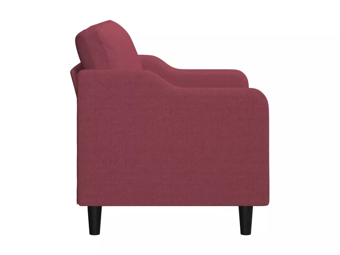 Canapé à 2 places Rouge bordeaux 120 cm Tissu