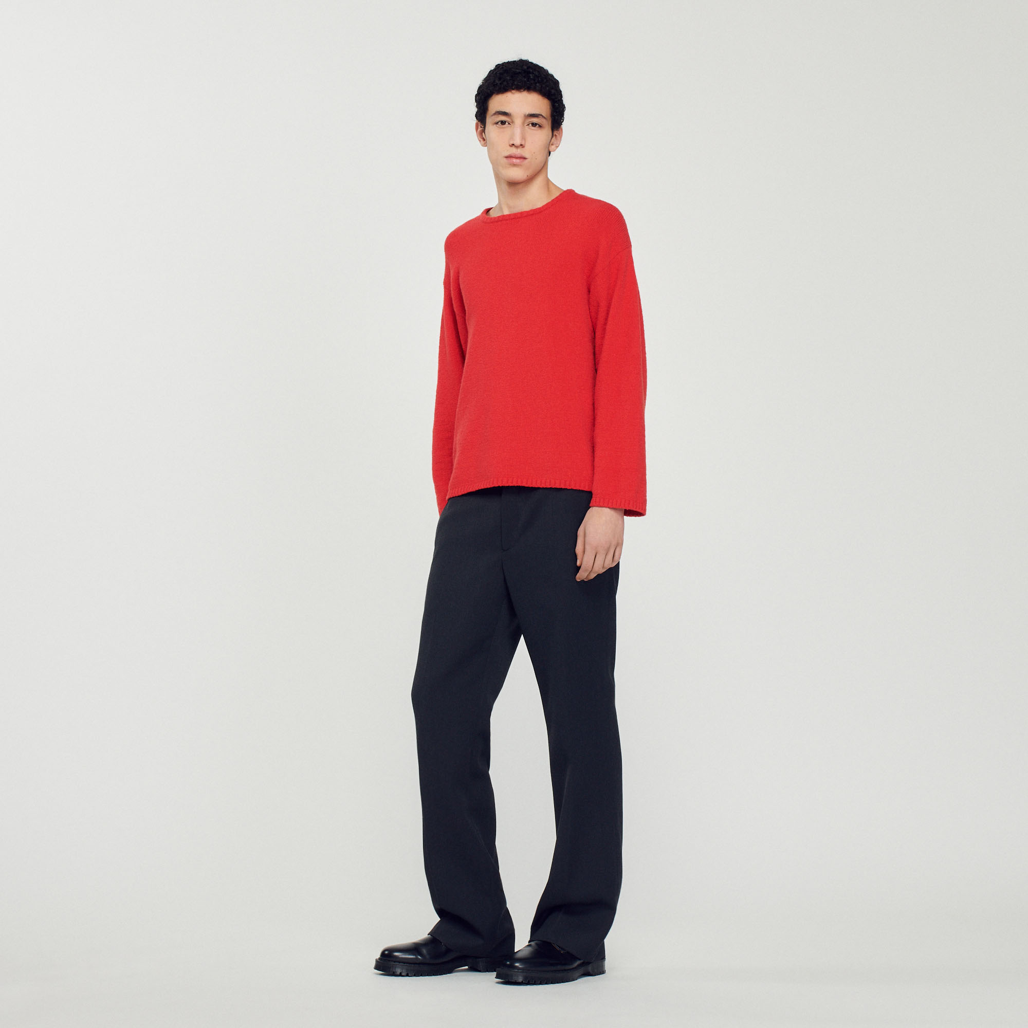 Pull en maille bouclee