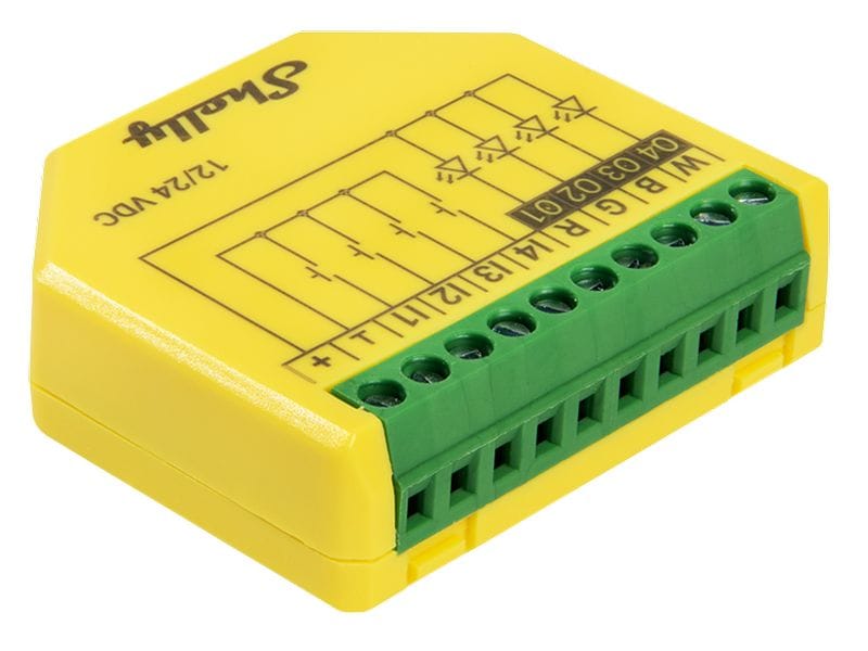 Shelly Smart Home Shelly Plus RGBW PM für LED-Streifen WLAN-gesteuerter RGBW-Controller für LED-Streifen