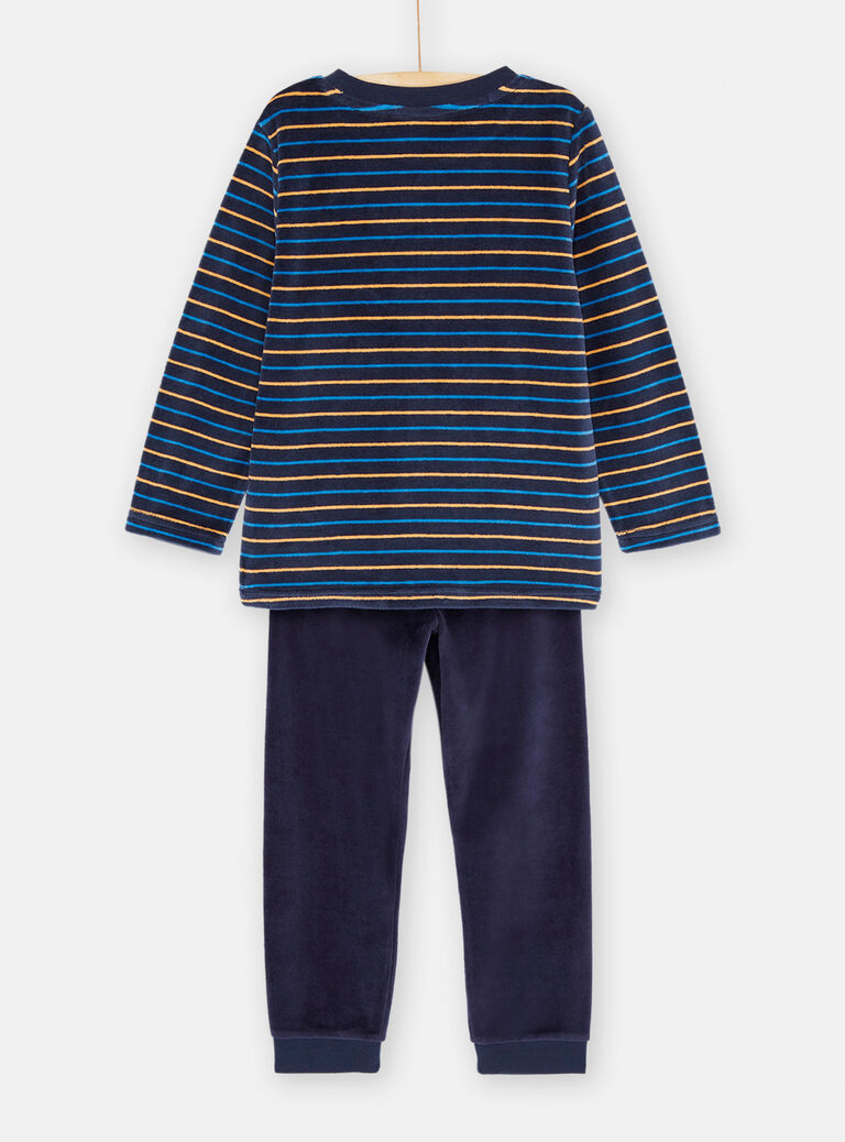 Ensemble pyjama phosphorescent bleu marine