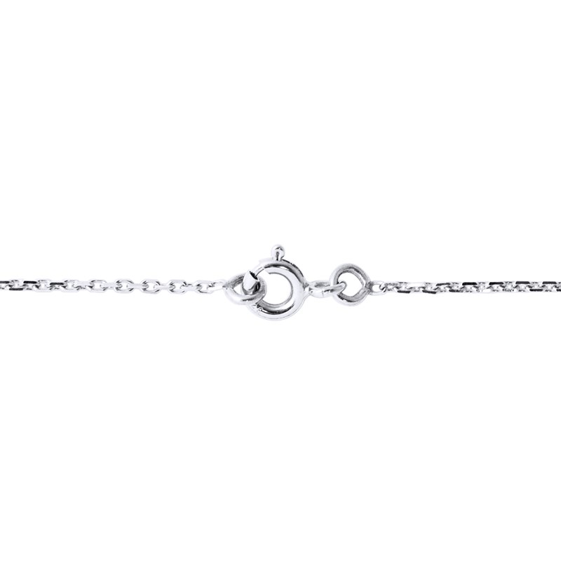Chaîne maille forçat brillante - Argent 925 - Longueur : 40 cm - Grand modèle