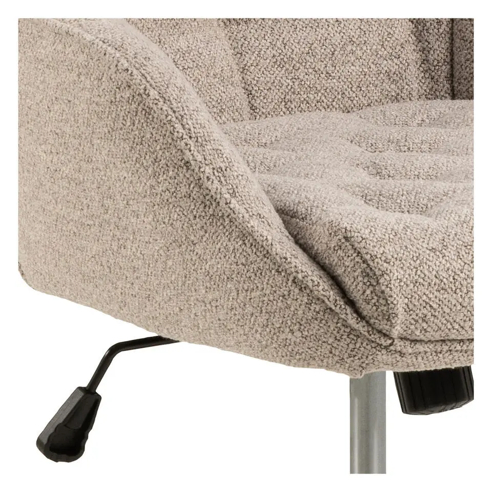 Bureaustoel Beige Stof - Zithoogte 57cm - Alleri